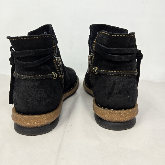 Born Womens Ankle Boots Sz 6 Wynter Black Suede Leather Casual Comfort Everyday - Picture 4 of 13
